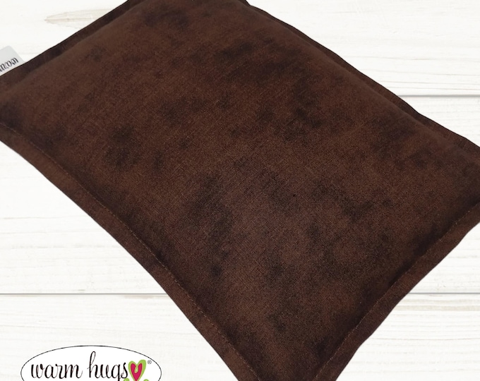 Brown Microwave Corn Heating Pad 7x10, Corn Heat Pack, Migraines, Muscle Aches, Workout Heat Pack, Massage Relaxation Gift, Cramp Relief