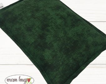 Green Microwave Corn Heating Pad 7x10, Corn Heat Pack, Migraines, Muscle Aches, Workout Heat Pack, Massage Relaxation Gift, Cramp Relief