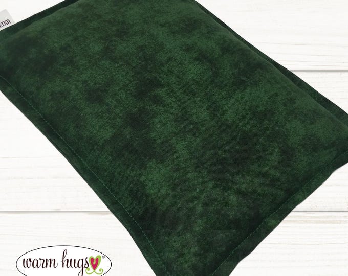 Green Microwave Corn Heating Pad 7x10, Corn Heat Pack, Migraines, Muscle Aches, Workout Heat Pack, Massage Relaxation Gift, Cramp Relief