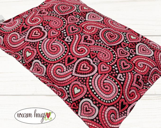 Microwave Corn Heating Pad 7x10, Warm Hug Heat Pack, Corn Bag, Migraine Headache Sinus Pressure, Muscle Pain Relief, Dorm Room, Heart Gift