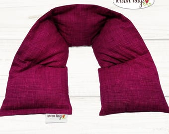 Magenta Neck Heating Wrap 5x24, Microwave Corn Bag, Hot Cold Therapy, Comfort Relaxation Massage, Neck  Shoulder Stress Relief