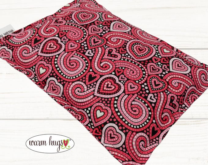 Microwave Corn Heating Pad 7x10, Warm Hug Heat Pack, Corn Bag, Migraine Headache Sinus Pressure, Muscle Pain Relief, Dorm Room, Heart Gift