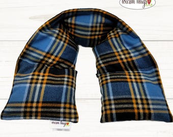 Wider XL Plaid Flannel Microwave Neck Heating Pad 6x30, Heated Neck Wrap, Heat Pack, Corn Bag, Hot Cold Stress Relief