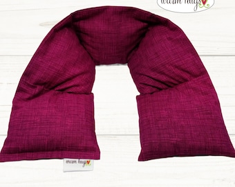 Magenta Neck Heating Wrap 5x24, Microwave Corn Bag, Hot Cold Therapy, Comfort Relaxation Massage, Neck  Shoulder Stress Relief