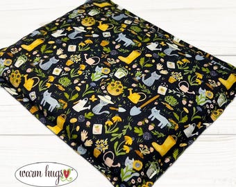 Microwave Corn Heating Pad 9x11, Gardener Gift Corn Bag, Hot Cold Therapy, Lap Warmer