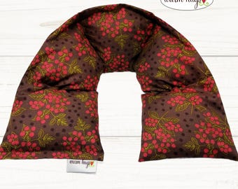 Neck Heating Wrap 5x24, Microwave Corn Bag, Hot Cold Therapy, Spa Relaxation Massage, Berries