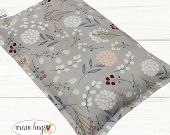 Microwave Corn Heating Pad 7x10, Heat Pack, Migraines, Muscle Aches, Workout Heat Pack, Massage Relaxation, Cramps, Wildflower Gray