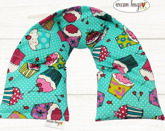Cupcake XL Neck Heating Pad, Microwave Heated Neck Wrap, Warm Hugs Corn Bags, Hot Cold Therapy, Spa Relaxation, Massage Therapy, Neck Pain