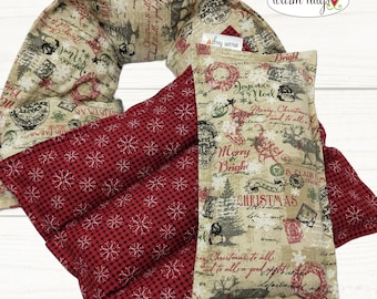 Christmas Microwave Heating Pad Sets with Options, Corn Bag Hot Cold Therapy, Lap Bed Warmer, Spa Relaxation Therapy Set, Secret Santa