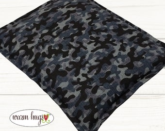 Warm Hugs 9 x 11 Microwave Corn Heating Pad, Corn Bags, Heat Pack, Massage Relaxation Gift, Muscle Pain Relief, Bed Warmer, Dorm Room, Camo
