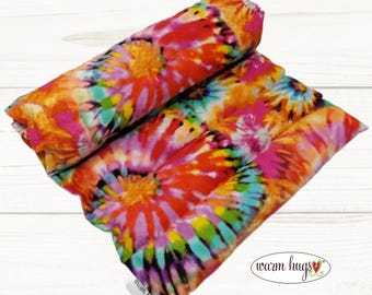 Tie-Dye Corn Heating Pad Microwavable Heat Pack, Hot Cold Comfort Therapy Pillow, Lumbar Corn Bag, Massage Relaxation Gift