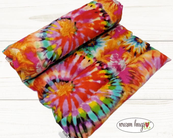 Tie-Dye Corn Heating Pad Microwavable Heat Pack, Hot Cold Comfort Therapy Pillow, Lumbar Corn Bag, Massage Relaxation Gift