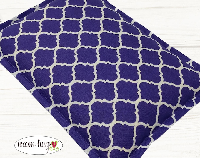 Microwave Heating Pad 7x10, Corn Bags, Migraines, Muscle Aches, Purple Geometric