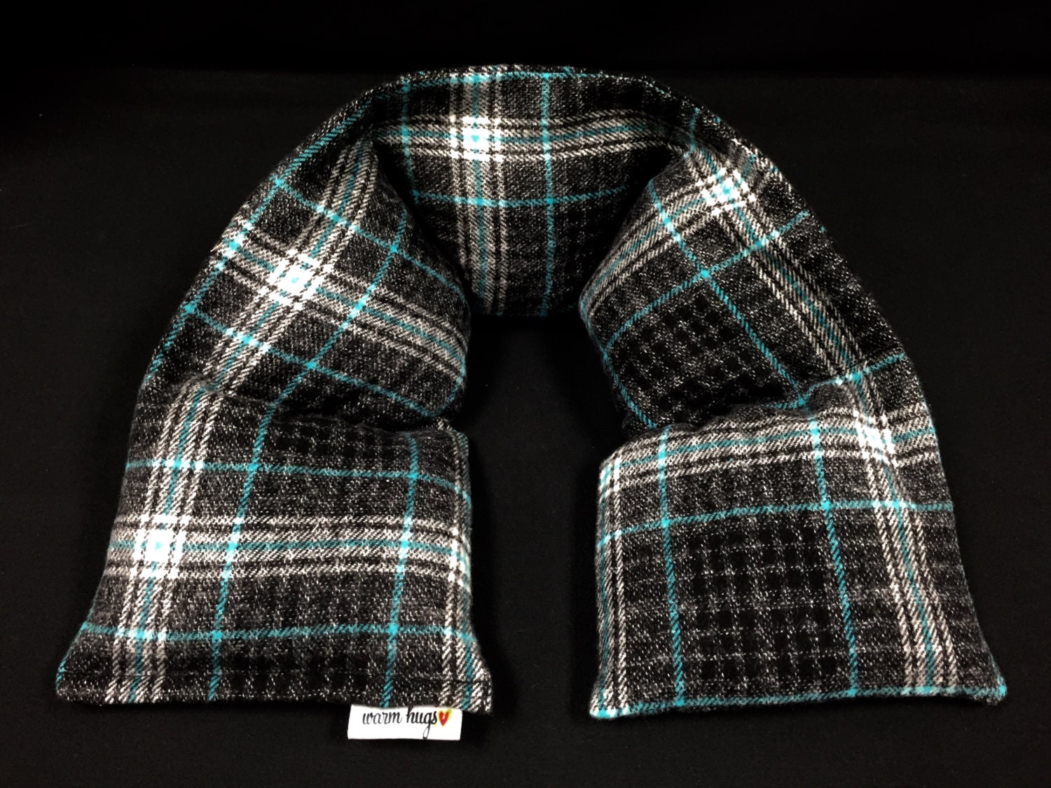 Plaid Neck Heating Pad, Microwave Heat Pack, Flannel Corn Bag, Heated