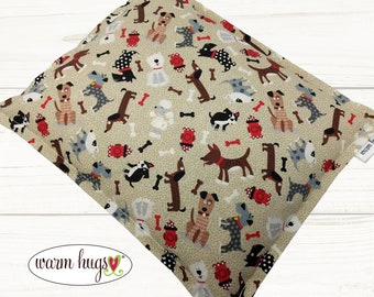Microwave Corn Heating Pad 9x11 Dog Fabric, Warm Hugs Heat Packs for Migraine Headache Sinus Pressure, Muscle Pain Relief, Dorm Room