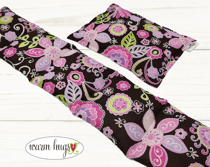 Microwave Corn Heating Pad Set Neck Wrap + Small, Warm Hug, Massage Spa Relaxation Comfort Gift for Bestie Girlfriend Birthday