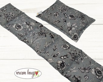 Microwave Heating Pad Set Neck Wrap + Small, Warm Hug, Massage Spa Relaxation Comfort Gift for Bestie Girlfriend, Ice Wrap for Injury