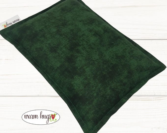 Green Microwave Corn Heating Pad 7x10, Corn Heat Pack, Migraines, Muscle Aches, Workout Heat Pack, Massage Relaxation Gift, Cramp Relief
