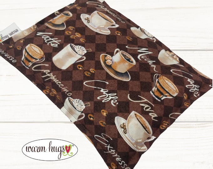 Coffee Microwave Heating Pad, Corn Heat Pack , Migraines, Muscle Aches, Workout Heat Pack, Massage Relaxation Gift, Cramp Relief