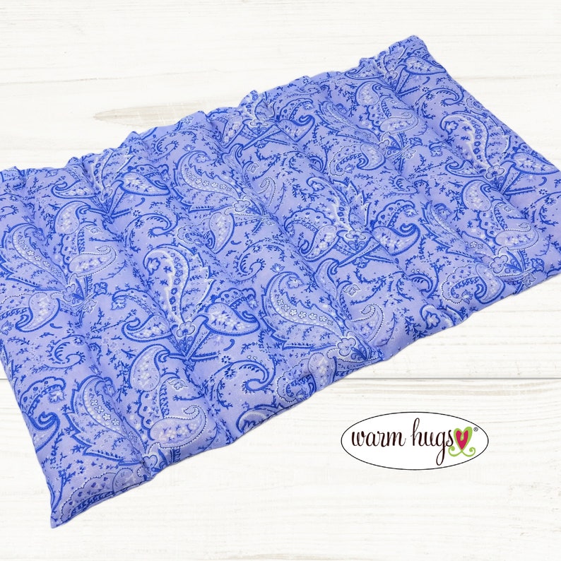 Microwave Heating Pad 11 x 18 Lavender Paisley, Microwavable Heat Pack, Lumbar Corn Bag, Hot Cold Therapy, Massage Relaxation Gift Bild 2