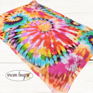 Large Microwave Heating Pad, Bed Warmer, Relaxation Gift, Hot Cold Therapy, Teen Gift, Dorm Room, Warm Hug Heat Pack, Tie Dye Corn Bag