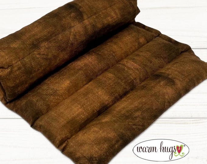 Brown Grunge Microwave Lumbar Heating Pad Corn Bag, Arthritis Heat, Relaxation, Muscle Aches, Heat Massage, Cramps Back Pain