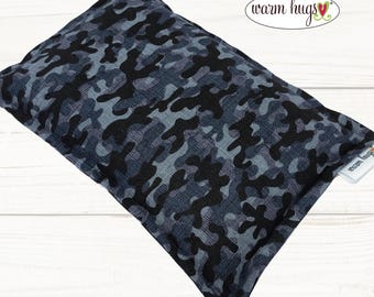 Microwave 7x10 Heating Pad, Warm Hugs Corn Bags, Hot Cold Sport Fitness Therapy, Migraine Relaxation Gift, Muscle Aches Cramps, Gray Camo