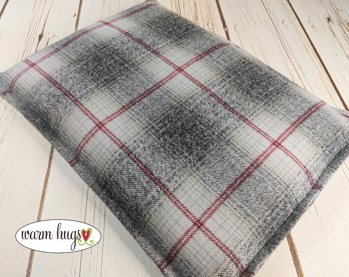 Large Flannel Warm Hug Microwave Corn Heating Pad, Cabin Bed Warmer, Relaxation Gift, Heat Pack, Hot Cold Therapy, Gift For Him, Dorm Room