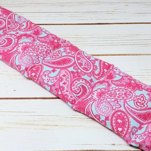 Sending A Hug Microwave Heating Pad Set, Warm Hug Neck Wrap, Massage Spa Relaxation Comfort Gift, Mothers Day, Pink Blue Paisley image 4