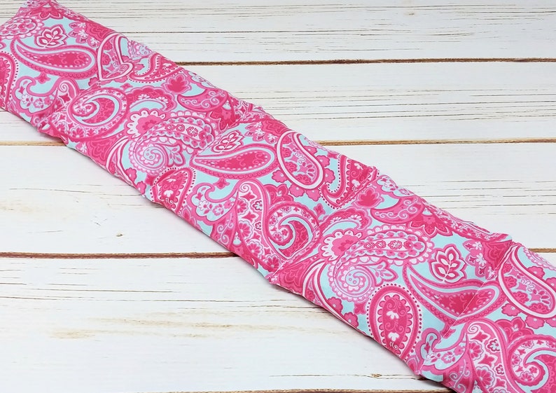 Sending A Hug Microwave Heating Pad Set, Warm Hug Neck Wrap, Massage Spa Relaxation Comfort Gift, Mothers Day, Pink Blue Paisley image 4