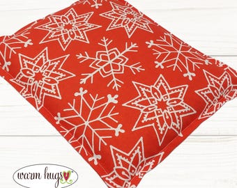 Microwave Corn Heating Pad 9x11, Warm Hugs Heat Pack, Relaxation Therapy, Muscle Pain Relief, Bed Foot Warmer, Floral Mushroom Fabric