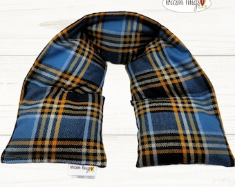 Flannel Heated Neck Warmer 5x24, Microwavable Neck Heating Pad, Corn Bags, Massage Therapy, Heat Therapy Wrap