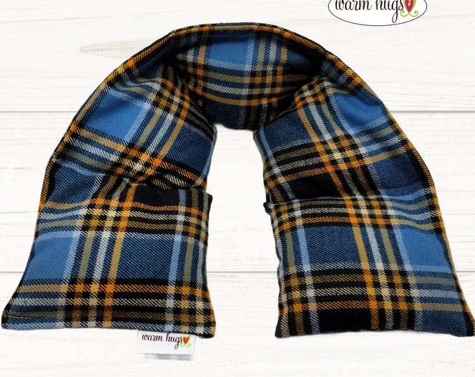 Flannel Heated Neck Warmer 5x24, Microwavable Neck Heating Pad, Corn Bags, Massage Therapy, Heat Therapy Wrap