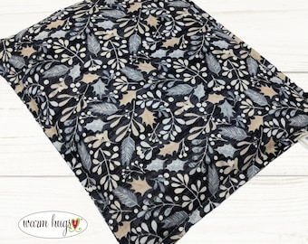 Microwave Corn Heating Pad 9x11, Heat Packs for Migraine Headache Sinus Pressure, Muscle Pain Relief, Holly Leaves Feathers