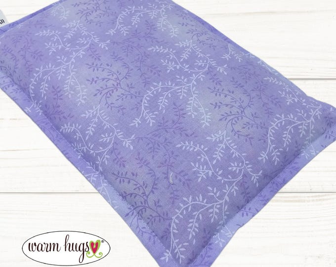 Lavender Vine Microwave Corn Heating Pad 7x10, Corn Heat Pack, Migraines, Muscle Aches, Workout Heat Pack, Massage Relaxation, Cramp Relief