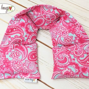 Sending A Hug Microwave Heating Pad Set, Warm Hug Neck Wrap, Massage Spa Relaxation Comfort Gift, Mothers Day, Pink Blue Paisley afbeelding 3