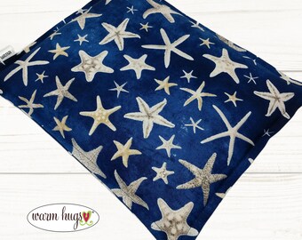Microwave 9 x 11 Corn Heating Pad, Warm Hugs Heat Pack, Relaxation Therapy, Muscle Pain, Bed Foot Warmer, Star Fish