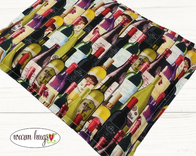 Wine Lover 9 x 11 Microwave Corn Heating Pad, Corn Bags, Heat Pack, Massage Relaxation, Muscle Pain Relief, Bed Lap Warmer