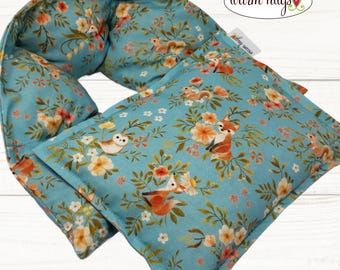 Microwave Neck + Small Woodland Animals Heating Pad Gift Set, Hot Cold Massage Spa Therapy, Microwave Neck Wrap, Hot Flash Cold Pack