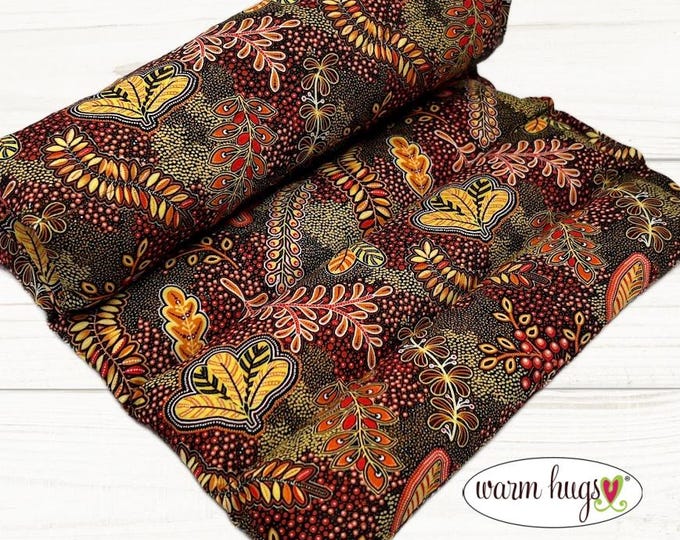 Fall Leaves Microwave Lumbar Heating Pad Corn Bag 11x18, Arthritis Heat, Relaxation, Muscle Aches, Heat Massage, Cramps Back Pain