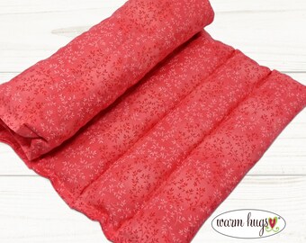Coral Leaves Corn Heating Pad Microwavable Heat Pack 11x18, Hot Cold Comfort Therapy Pillow, Lumbar Corn Bag, Massage Relaxation Gift