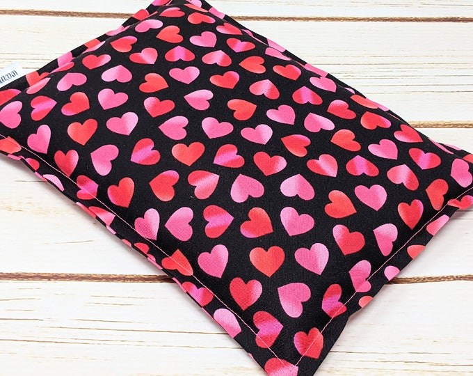 Microwave Corn Heating Pad, Warm Hugs Heat Packs, Corn Bags, Migraine Headache Sinus Pressure, Muscle Pain Relief, Dorm Room, Pink Hearts