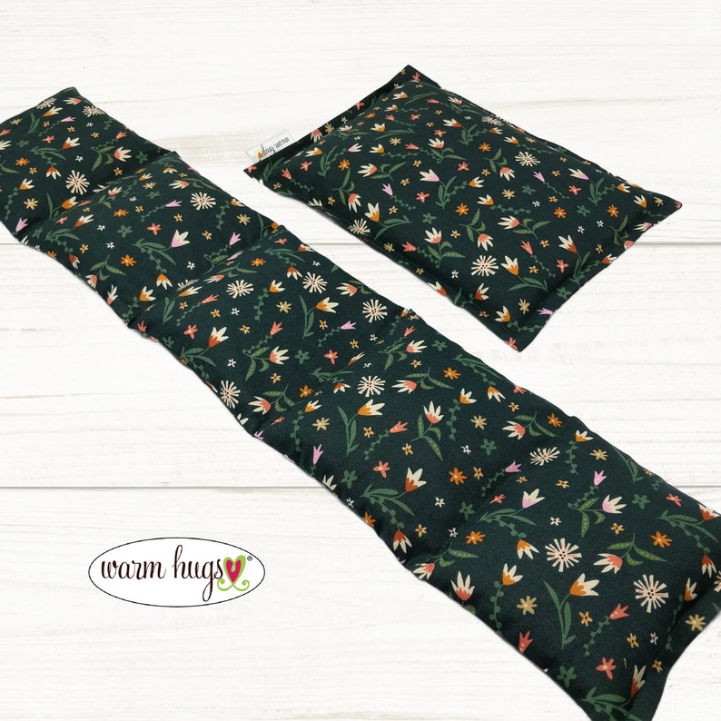 Microwave Heating Pad Set Neck Wrap 5x24 + Small 7x10, Warm Hug ...