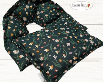 Microwave Heating Pad Set Neck Wrap 5x24 + Small 7x10, Warm Hug, Massage Spa Relaxation Comfort Gift for Bestie Girlfriend Mom