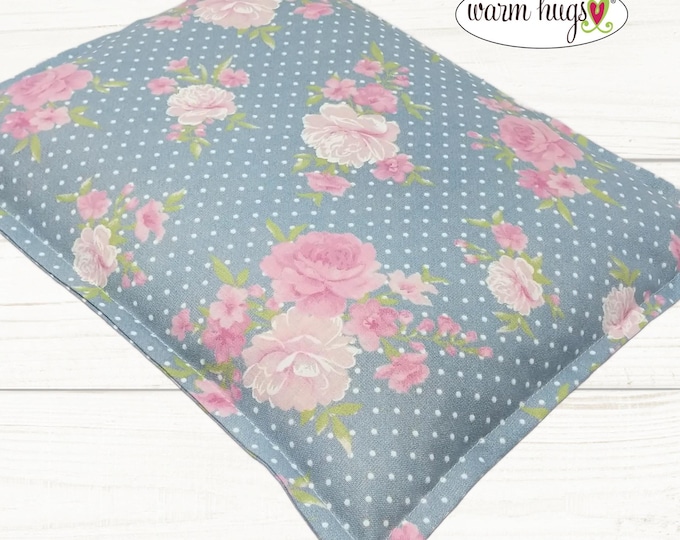 Warm Hugs Corn Bag Heating Pad 9 x 11, Microwavable Heat Pack, Hot Cold Physical Therapy Bag, Massage Therapy, Spa Gift - Cottage Rose