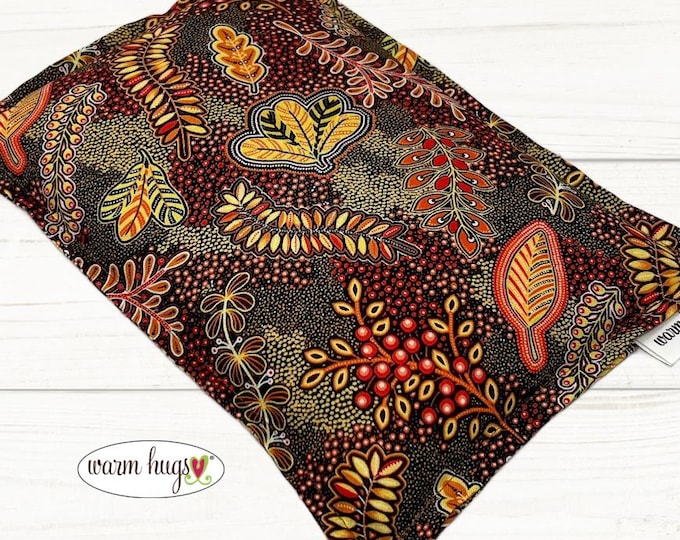 Fall Leaves Microwave Heating Pad, Corn Heat Pack , Migraines, Muscle Aches, Workout Heat Pack, Massage Relaxation Gift, Cramp Relief