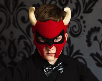 Devil or Demon Mask Felt Mask for Halloween Costume