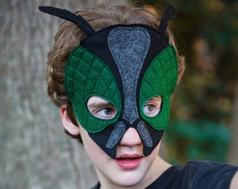 Francis the Fly Felt Mask with Green Eyes