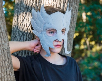 Winged Helmet Mask for Pretend Play or Costume