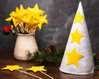 St. Lucia Star Boy Cone Hat and Wand